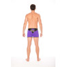 Boxer violet simili cuir brillant - LM2001-67PUR