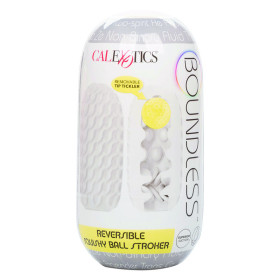 CALIFORNIA EXOTICS - BOUNDLESS SQUISHY RÉVERSIBLE BALL STROKE GRIS