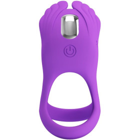 PRETTY LOVE - ANNEAU PÉNIS VIBRANT 7 VIBRATIONS SILICONE VIOLET