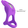 PRETTY LOVE - ANNEAU PÉNIS VIBRANT 7 VIBRATIONS SILICONE VIOLET