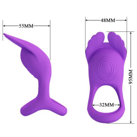 PRETTY LOVE - ANNEAU PÉNIS VIBRANT 7 VIBRATIONS SILICONE VIOLET