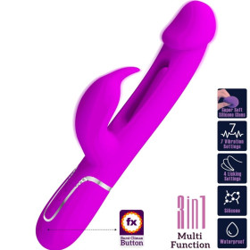 PRETTY LOVE - VIBRATEUR DEJON RABBIT 3 EN 1 MULTIFONCTION VERT AQUA