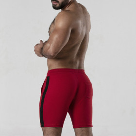 PANTALON SIDE STRIP SHORT ROUGE LOCKER GEAR