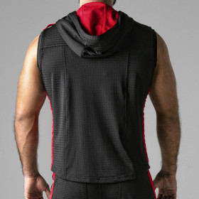 GILET LOOK AT HARDER HOODY ROUGE LOCKER GEAR