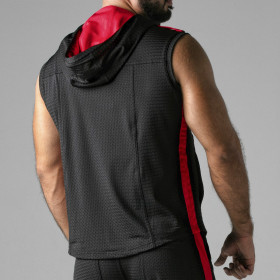 GILET LOOK AT HARDER HOODY ROUGE LOCKER GEAR