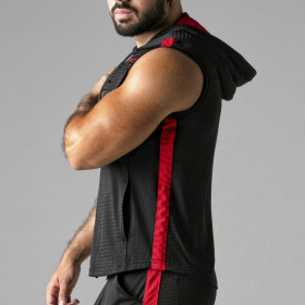 GILET LOOK AT HARDER HOODY ROUGE LOCKER GEAR