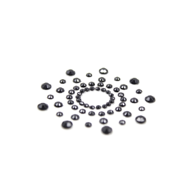 Paire de cache tétons adhésifs strass noir - NP-1030BLK