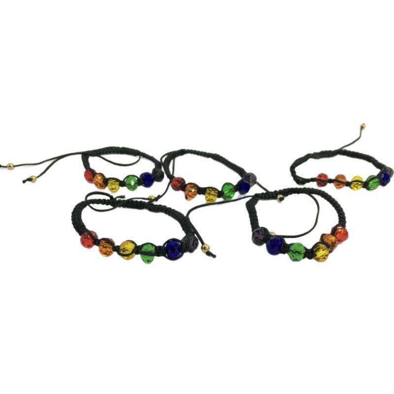 PRIDE - BRACELET EN PERLES AVEC DRAPEAU LGBT