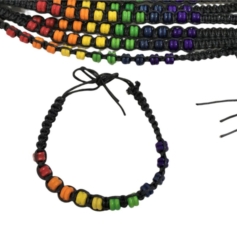 PRIDE - BRACELET BEADS LGBT FLAG