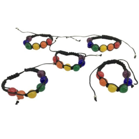 PRIDE - BRACELET GRANDE BOULE DRAPEAU LGBT