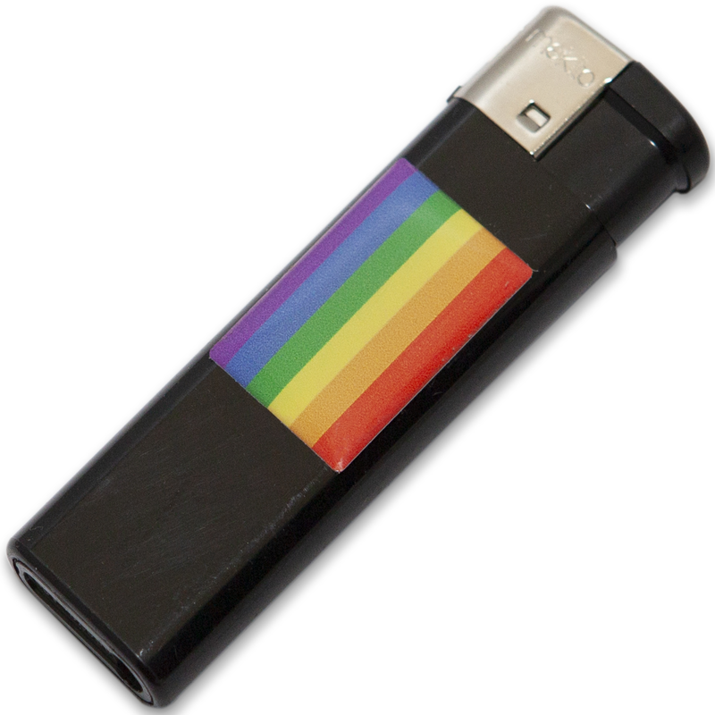 PRIDE - BRIQUET NOIR AVEC DRAPEAU LGBT