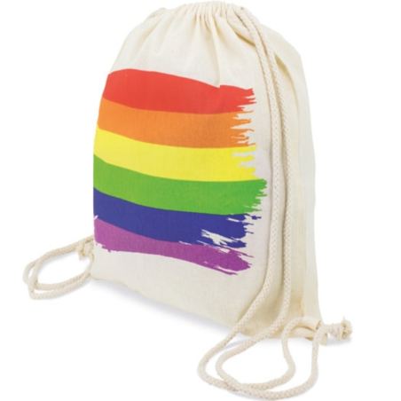 PRIDE - SAC À DOS EN COTON AVEC DRAPEAU LGBT