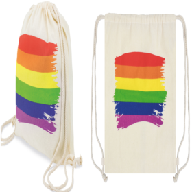 PRIDE - SAC À DOS EN COTON AVEC DRAPEAU LGBT