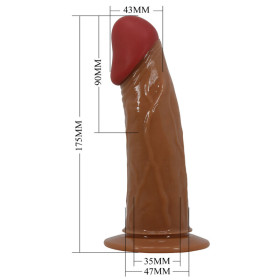 PRETTY LOVE - SLIP HARNAIS STARKS DILDO VIBRANT MULTI-VITESSES 17,5 CM MARRON CLAIR