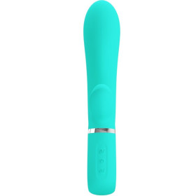 PRETTY LOVE - VIBRATEUR MULTIFONCTION G-SPOT THOMAS VERT AQUA