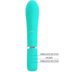 PRETTY LOVE - VIBRATEUR MULTIFONCTION G-SPOT THOMAS VERT AQUA