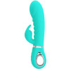 PRETTY LOVE - VIBRATEUR MULTIFONCTION G-SPOT PRESCOTT VERT AQUA