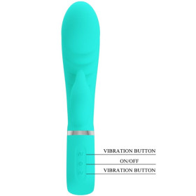 PRETTY LOVE - VIBRATEUR MULTIFONCTION G-SPOT PRESCOTT VERT AQUA