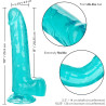 CALIFORNIA EXOTICS - GODE TAILLE REINE BLEU 20.3 CM