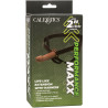 CALIFORNIA EXOTICS - EXTENSION PERFORMANCE MAXX RÉALISTE AVEC HARNAIS PEAU MARRON