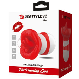 PRETTY LOVE - STIMULATEUR DE LANGUE MINA ROUGE CLAIR