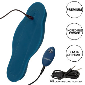 CALIFORNIA EXOTICS - RIDER MASSAGER DOUBLE MOTEUR TÉLÉCOMMANDE BLEU