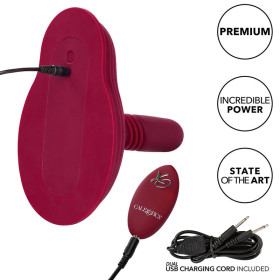 CALIFORNIA EXOTICS - RIDER MASSAGER DOUBLE MOTEUR TÉLÉCOMMANDE ROUGE