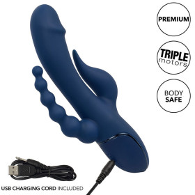 CALIFORNIA EXOTICS - VIBRATEUR TRIPLE ORGASME BLEU