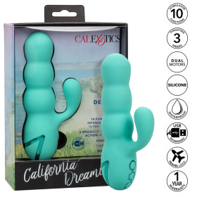 CALIFORNIA EXOTICS - VIBRATEUR DEL MAR DIVA RABBIR AQUA GREEN PAR CALIFORNIA DREAMING