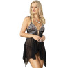 SUBBLIME - BABYDOLL TISSU TULLE POITRINE DENTELLE L/XL