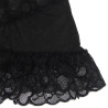 SUBBLIME - BABYDOLL  BRETELLES RÉGLABLES ET DENTELLE TRANSPARENTE IMPRIMÉ FLEURI NOIR L/XL