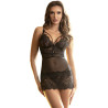 SUBBLIME - BABYDOLL  BRETELLES EN DENTELLE RÉGLABLES NOIR L/XL