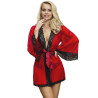 SUBBLIME - ROBE EN TISSU TRANSPARENT DÉTAIL DENTELLE ROUGE L/XL