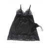 SUBBLIME - BABYDOLL AVEC POITRINE IMPRIMÉ FLEURI NOIR S/M