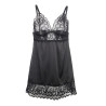 SUBBLIME - BABYDOLL AVEC POITRINE IMPRIMÉ FLEURI NOIR L/XL