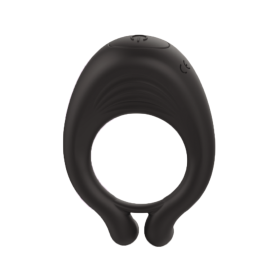 OCTAVE, Cockring Noir dans un silicone médical doux avec 1 mode