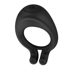 OCTAVE, Cockring Noir dans un silicone médical doux avec 1 mode