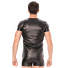 T-shirt simili cuir noir - LM2008-81XBLK