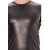 T-shirt simili cuir noir - LM2008-81XBLK