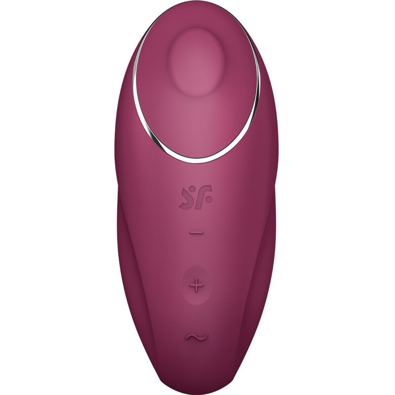 SATISFYER - TAP & CLIMAX 1 VIBRATEUR LAY-ON ROUGE