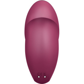 SATISFYER - TAP & CLIMAX 1 VIBRATEUR LAY-ON ROUGE