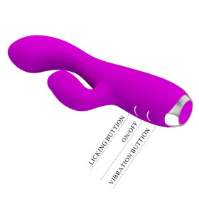 PRETTY LOVE - VIBRATEUR LAPIN RECHARGEABLE GLORIA IMPERMÉABLE