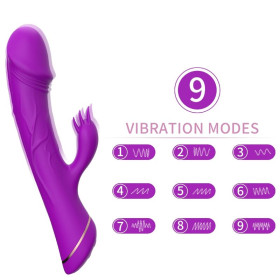 ARMONY - GODE VIBRATEUR LAPIN SILICONE VIOLET