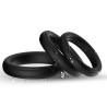 ARMONY - BAGUE TRIPLE SILICONE NOIRE