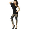 CHILIROSE - LEGGINS CR 3390 NOIR & LÉOPARD S/M