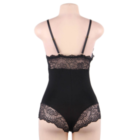 SUBBLIME - TEDDY DÉTAIL DENTELLE FLORALE NOIR L/XL