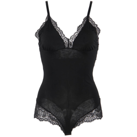 SUBBLIME - TEDDY DÉTAIL DENTELLE FLORALE NOIR L/XL