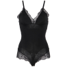 SUBBLIME - TEDDY DÉTAIL DENTELLE FLORALE NOIR S/M