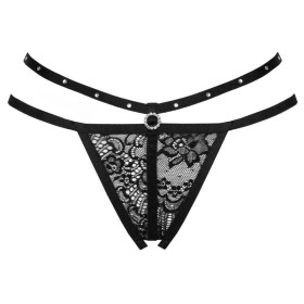 LIVCO CORSETTI FASHION - STRING NOMADE SANS CROTCHLESS NOIR