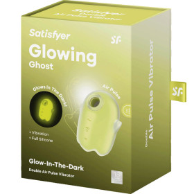 SATISFYER - GLOWING GHOST AIR PULSE & VIBRATEUR JAUNE,D-238142